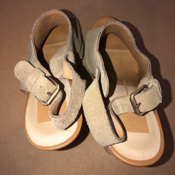 DOLCE VITA Sadey Heels Women’s Size 8.5 US Green/Tan Peep Toe Shoes Slingback - Picture 6 of 13